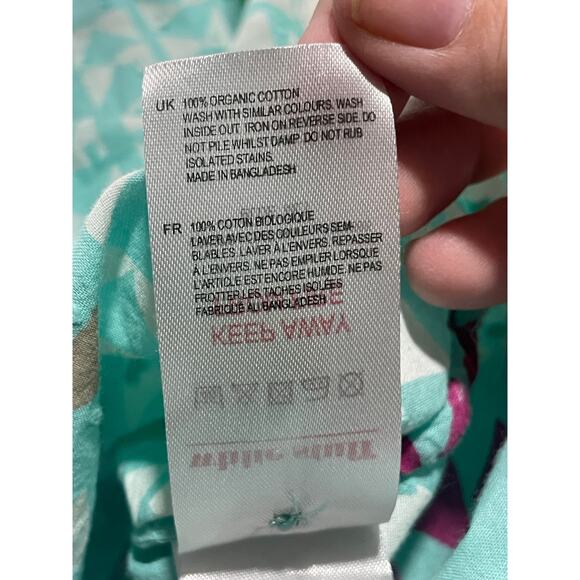 White Stuff Rae Organic Vest Cotton Geometric Button Blouse Shirt Womens Large - Picture 5 of 8